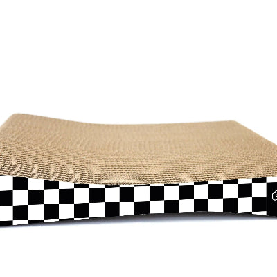 Bagan- Griffoir pour chat à damier noir et blanc