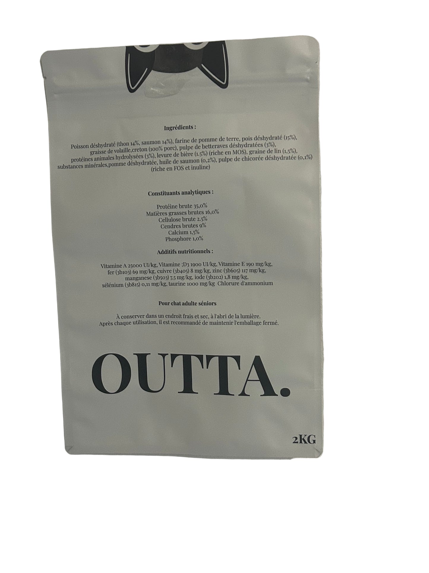 Outta - Croquettes Sans Céréales Saumon & Thon pour Chat (2 kg)