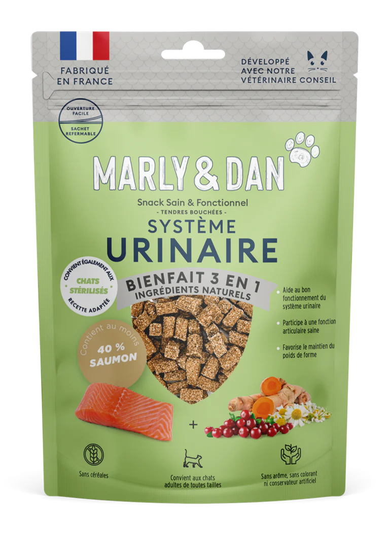 Marly & Dan - Friandises Sans Céréales "Système Urinaire" pour Chat