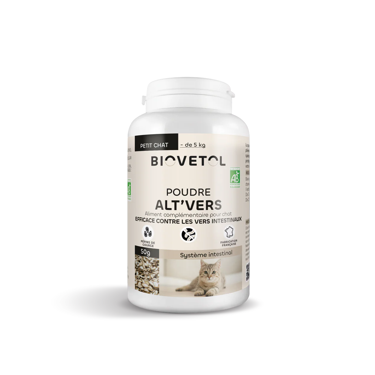 Biovetol - Vermifuge Bio en Poudre pour Chat & Chaton