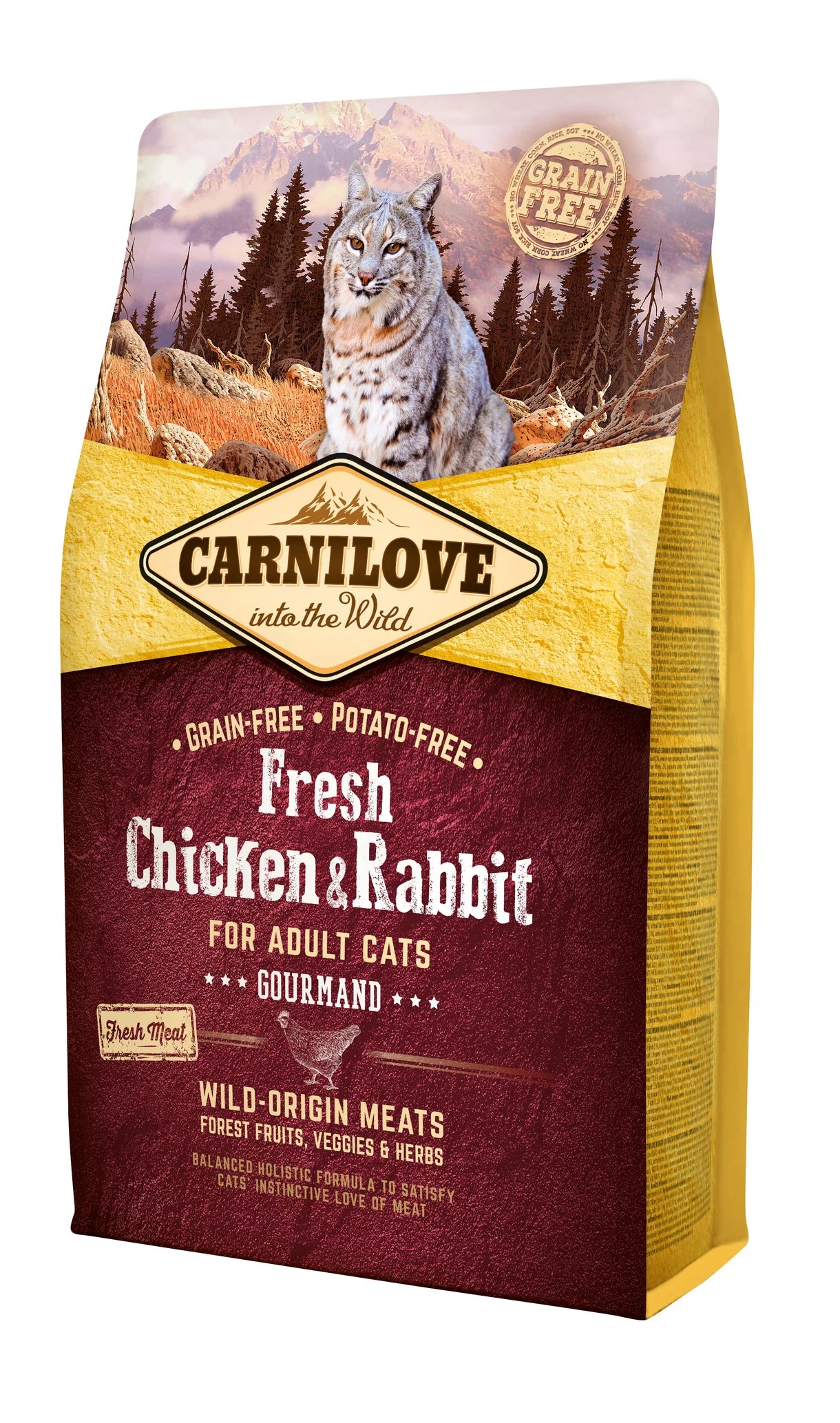 Carnilove - Croquettes Sans Céréales Poulet & Lapin pour Chat (2 kg)