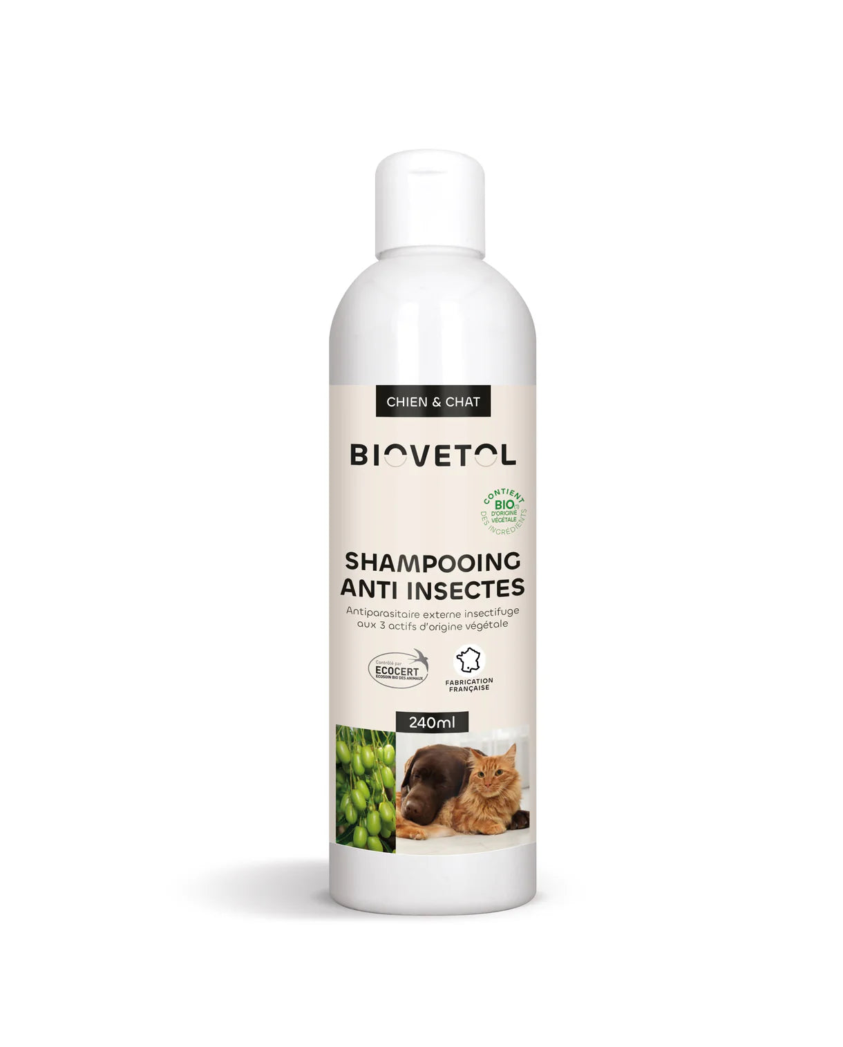 Biovetol - Shampoing Anti-Insectes Bio pour chien & chat