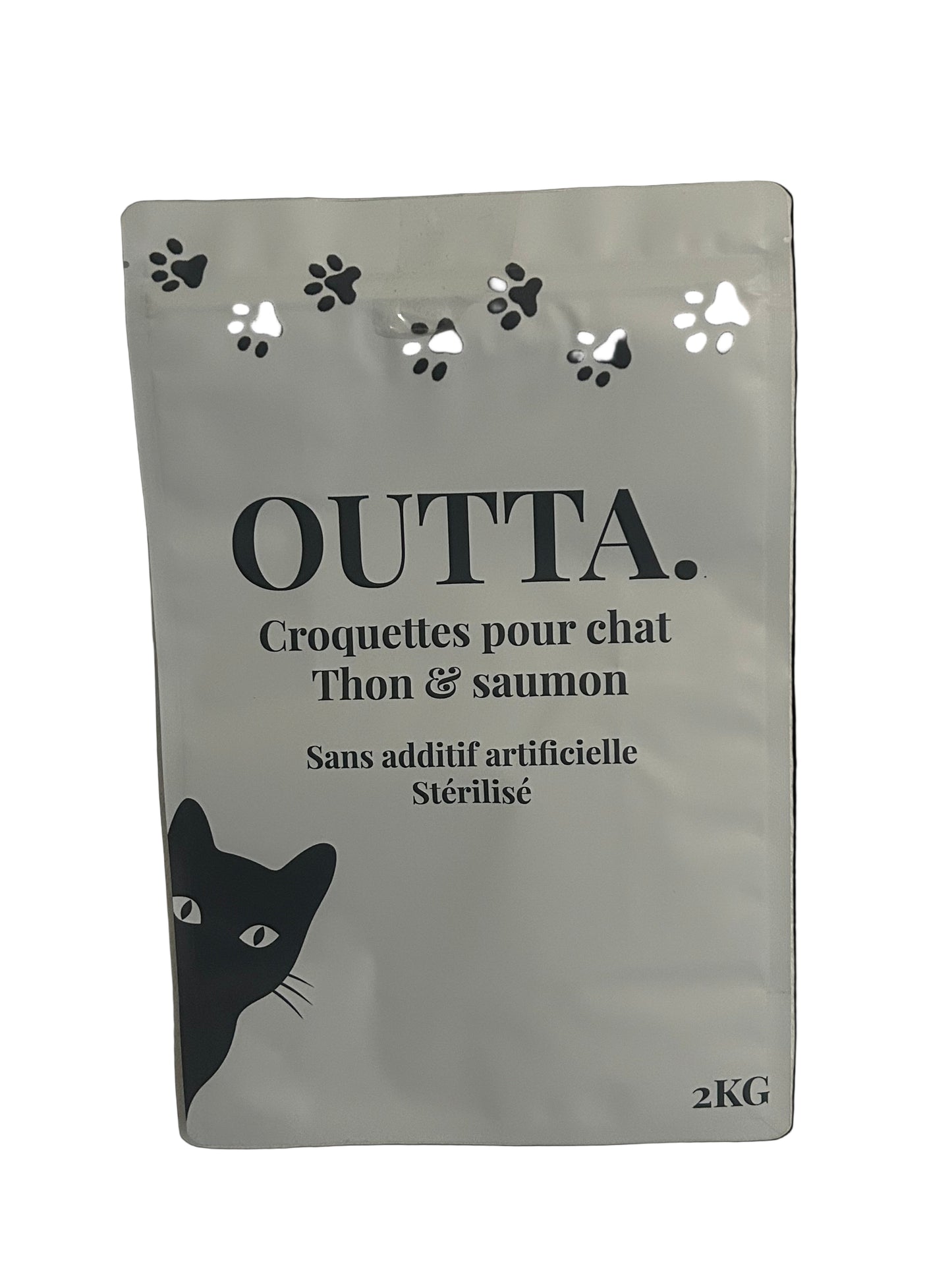 Outta - Croquettes Sans Céréales Saumon & Thon pour Chat (2 kg)