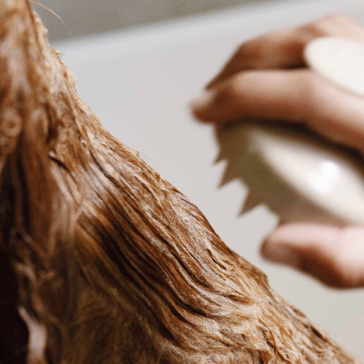 Brosse pour la douche en silicone ￼
