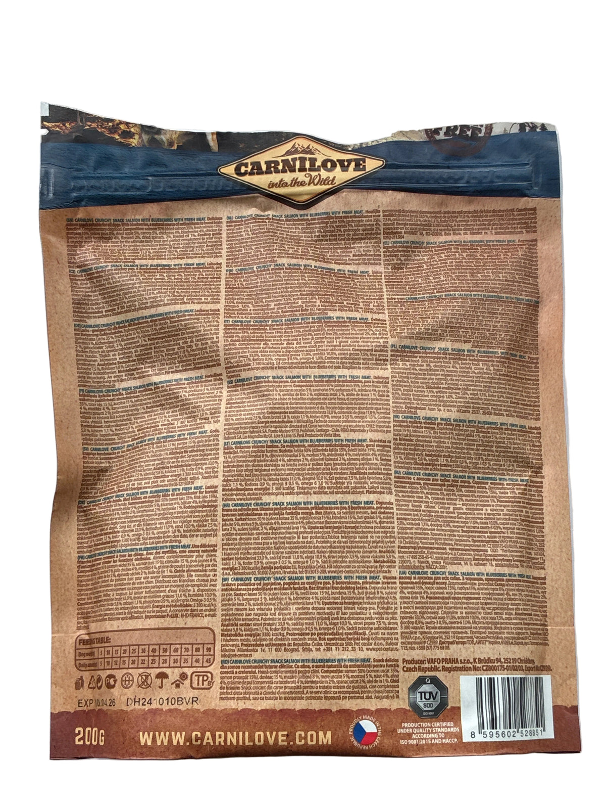 Carnilove - Friandises Crunchy Saumon & Myrtilles pour Chien