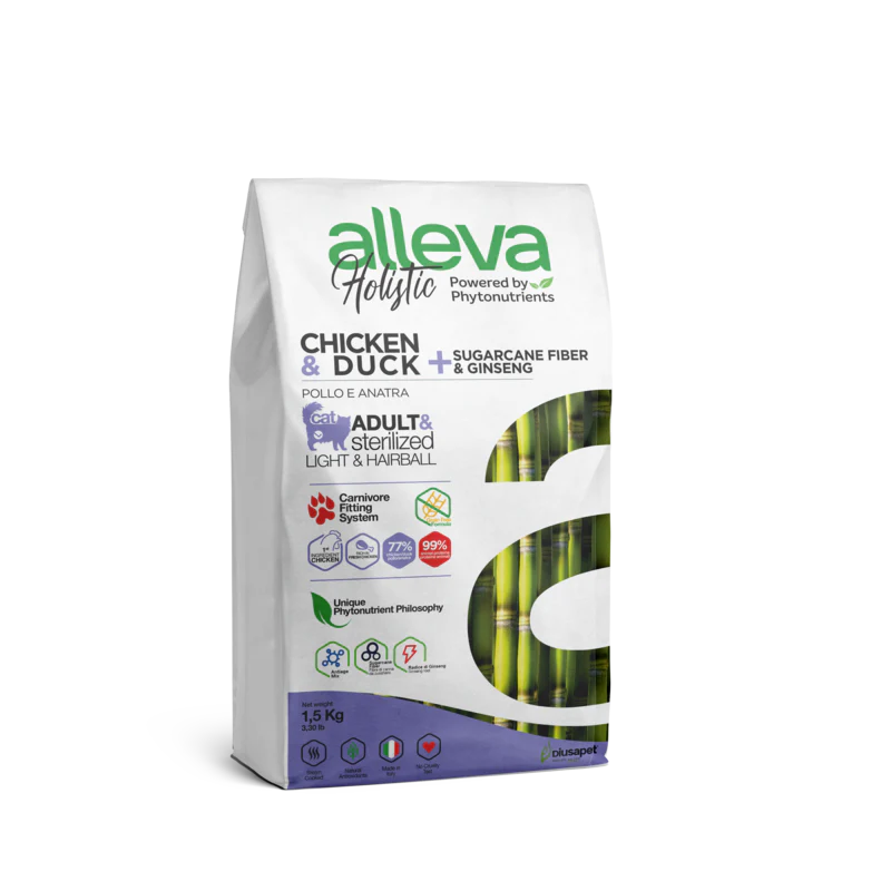 Alleva - Croquettes Sans Céréales Poulet & Canard Chat Adulte & Stérilisé (1.5 kg)