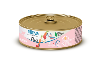 Alleva - Pâtée Equilibrium Sans Céréales au Saumon & Poulet pour Chaton