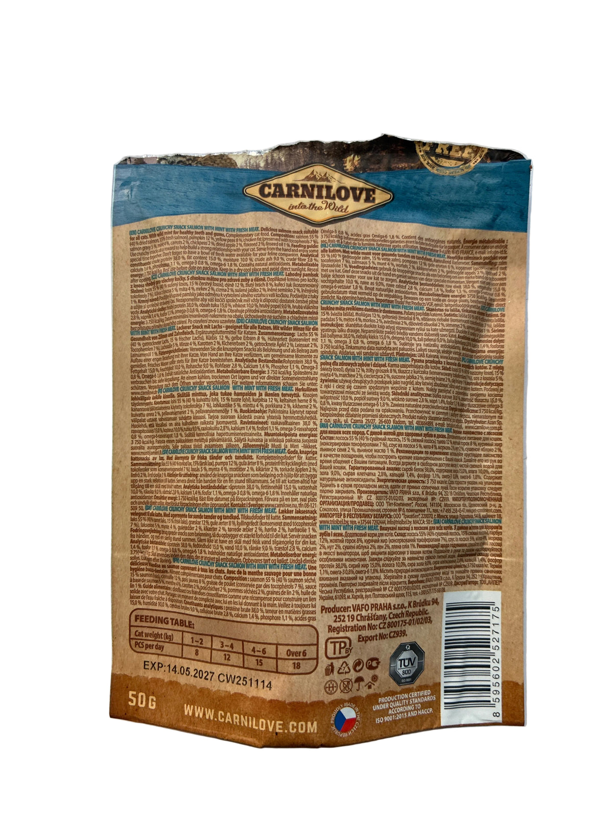 Carnilove - Friandises Crunchy Saumon & Menthe pour Chat