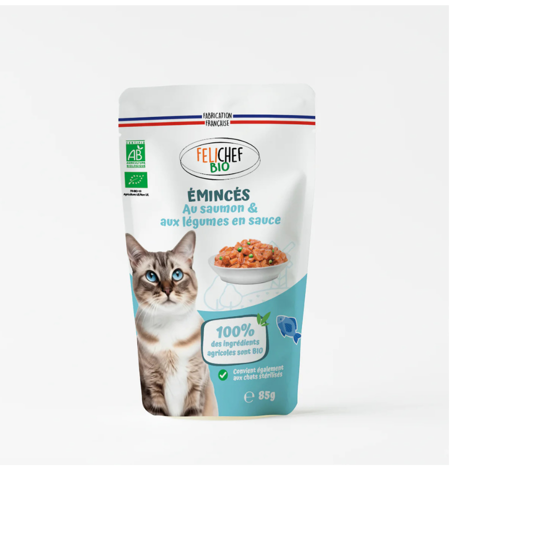 Lot (x4)- émincer bio Felichef pour chat