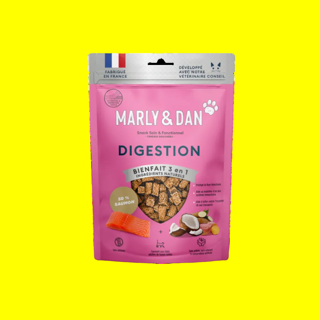 Marly & Dan - Friandises Sans Céréales "Digestion" pour Chat