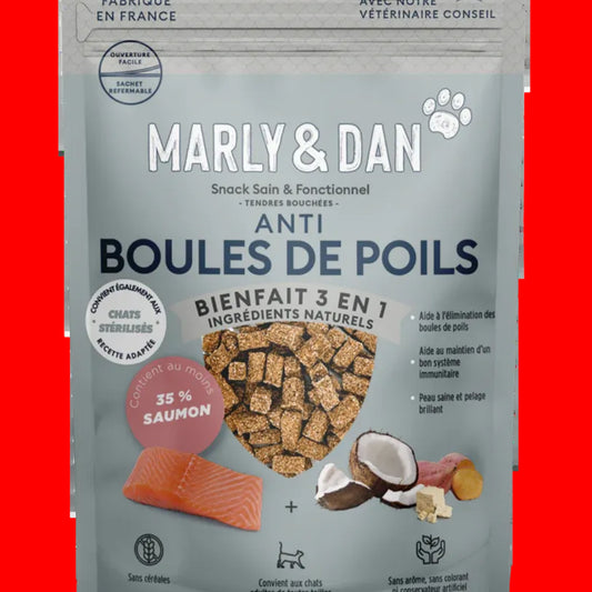 Marly & Dan - Friandises Sans Céréales "anti-Boules de poils" pour Chat