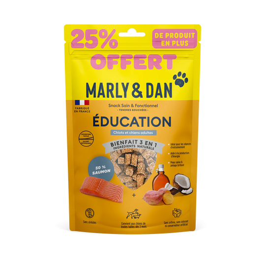 Marly & Dan - Friandises Sans Céréales "Education" pour Chien