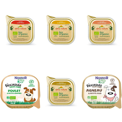 Lot (x8) repas humide pour chien