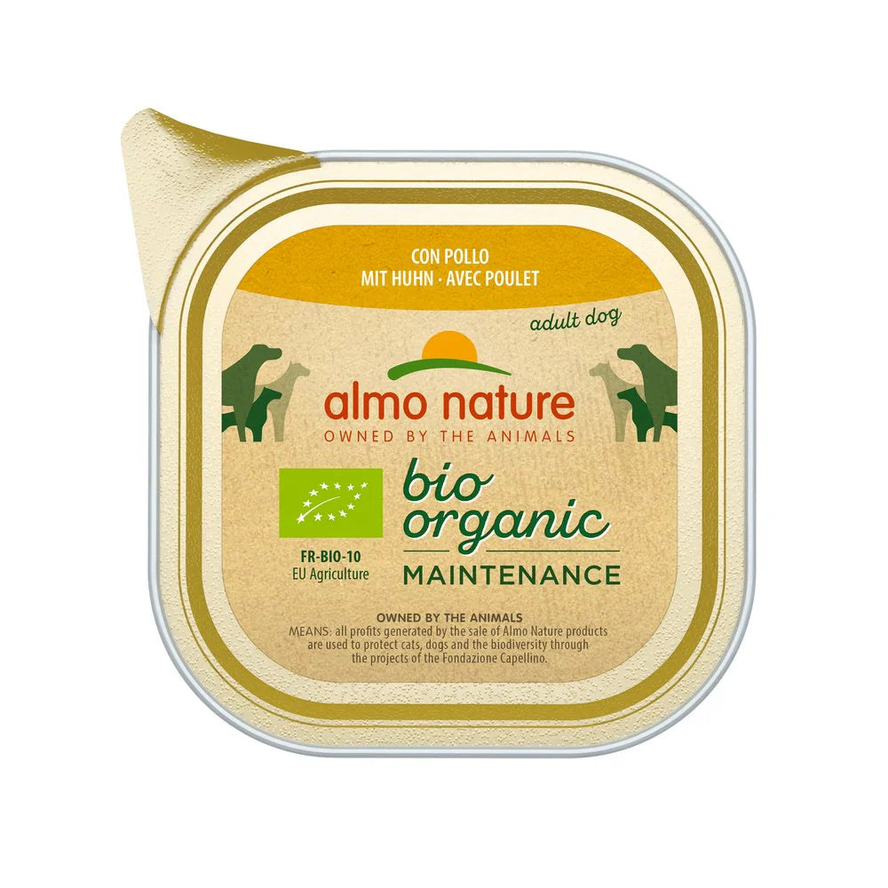 Almo Nature - Barquettes Bio Organic pour Chien au Poulet (100 g)