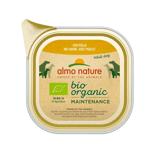 Almo Nature - Barquettes Bio Organic pour Chien au Poulet (100 g)