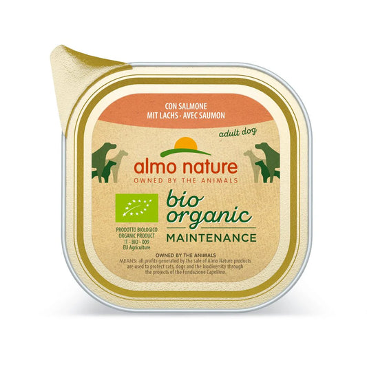 Almo Nature - Barquettes Bio Organic pour Chien au Saumon (100 g)