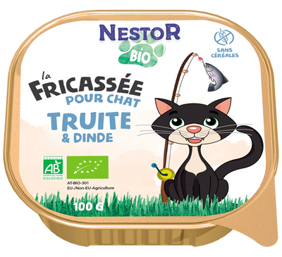 Nestor - Fricassées Bio Truite & Dinde pour Chat