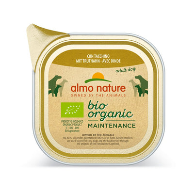 Almo Nature - Barquettes Bio Organic pour Chien à la Dinde